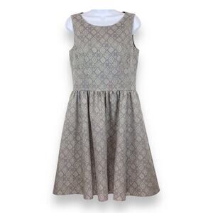 HALOGEN Damask A-line Sleeveless Skater Dress size 8